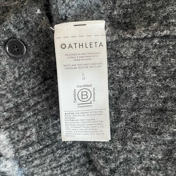 Athleta Westlake Textured Cardigan, Fog Camo Cool - Picture 3 of 9